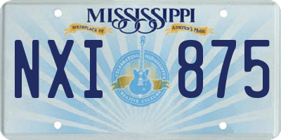 MS license plate NXI875
