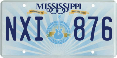 MS license plate NXI876