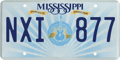 MS license plate NXI877