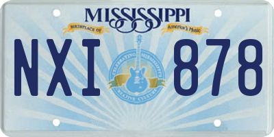 MS license plate NXI878