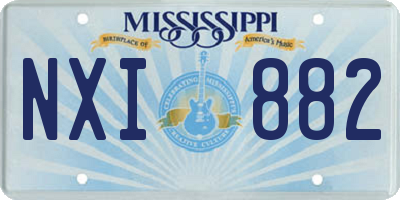 MS license plate NXI882