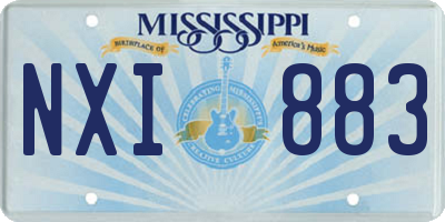 MS license plate NXI883