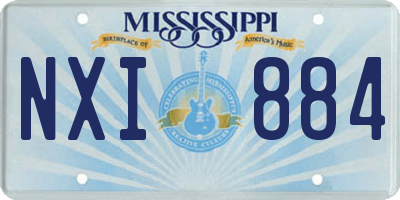 MS license plate NXI884