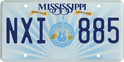 MS license plate NXI885
