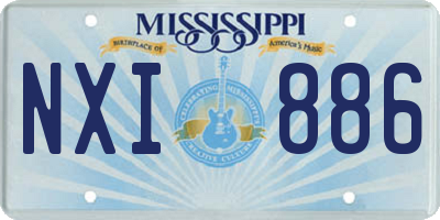 MS license plate NXI886