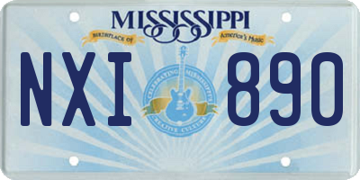 MS license plate NXI890
