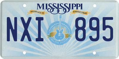 MS license plate NXI895