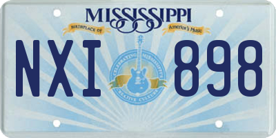 MS license plate NXI898