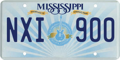 MS license plate NXI900