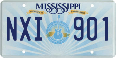 MS license plate NXI901