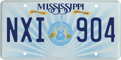 MS license plate NXI904
