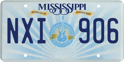 MS license plate NXI906