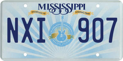 MS license plate NXI907