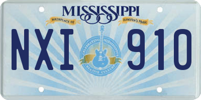 MS license plate NXI910