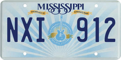 MS license plate NXI912