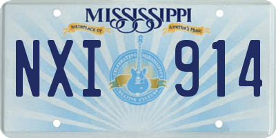 MS license plate NXI914