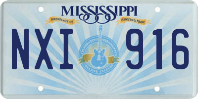 MS license plate NXI916