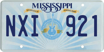 MS license plate NXI921