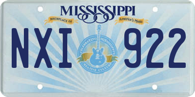 MS license plate NXI922