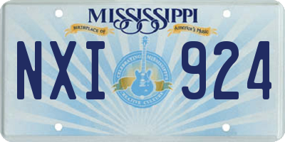 MS license plate NXI924