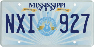 MS license plate NXI927