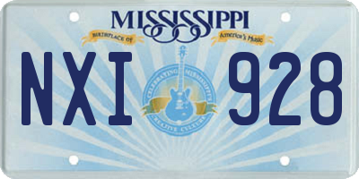 MS license plate NXI928