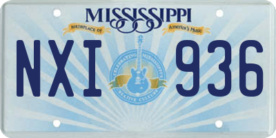 MS license plate NXI936