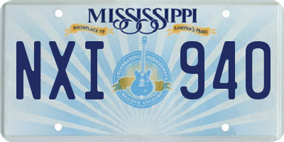 MS license plate NXI940