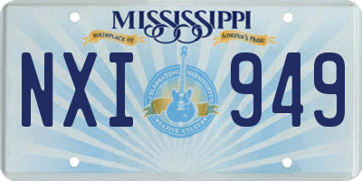 MS license plate NXI949