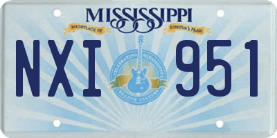 MS license plate NXI951