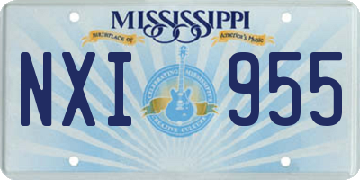 MS license plate NXI955