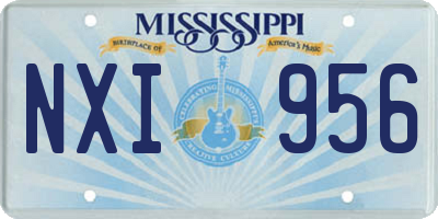 MS license plate NXI956