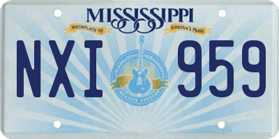 MS license plate NXI959
