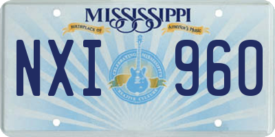 MS license plate NXI960