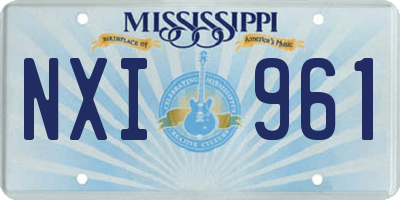 MS license plate NXI961