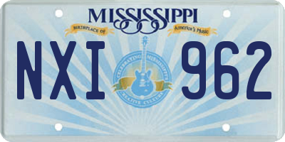 MS license plate NXI962