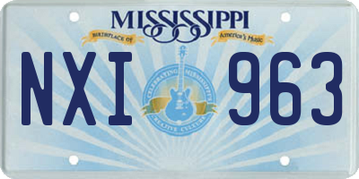 MS license plate NXI963