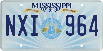 MS license plate NXI964