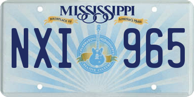 MS license plate NXI965