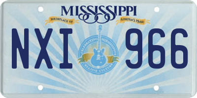 MS license plate NXI966