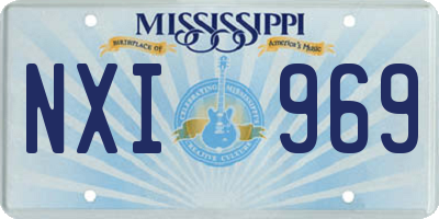 MS license plate NXI969