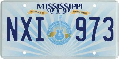 MS license plate NXI973
