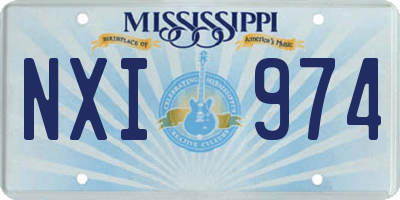 MS license plate NXI974
