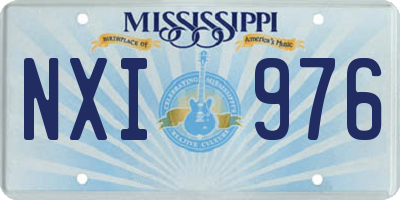MS license plate NXI976