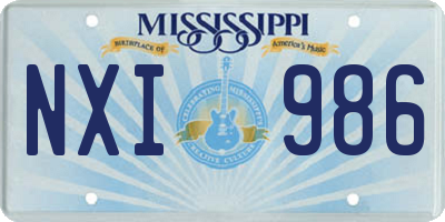 MS license plate NXI986