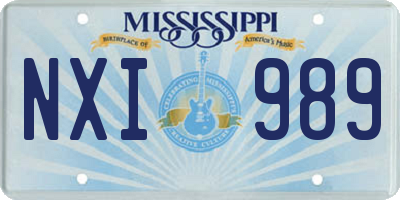 MS license plate NXI989
