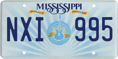 MS license plate NXI995