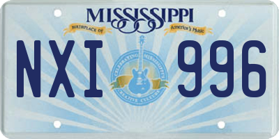 MS license plate NXI996