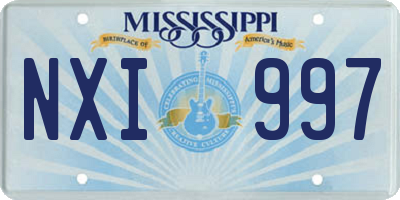 MS license plate NXI997