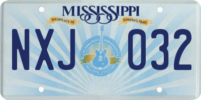 MS license plate NXJ032